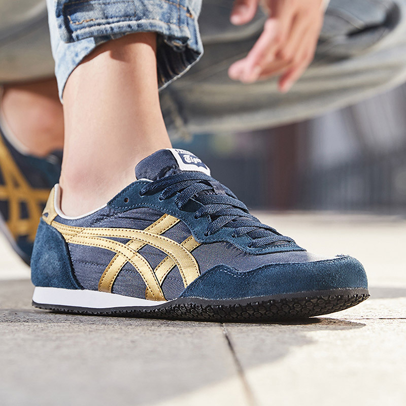 Giày Onitsuka Tiger Serrano ‘Navy Gold’ D109L-5094 - Ảnh 6