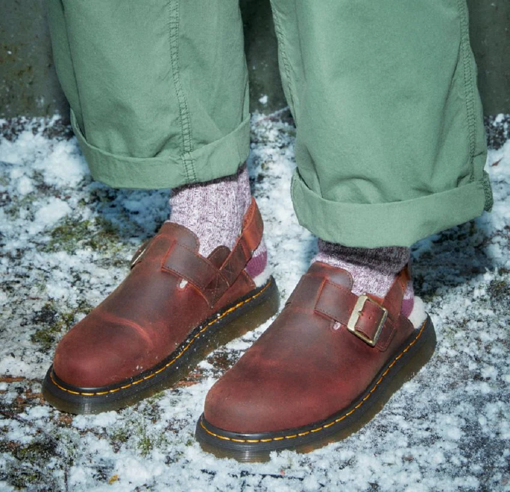 Giày Dr.Martens Jorge II Faux Fur Lined Slingback Mules in Warm Tan 31060362 - Ảnh 7