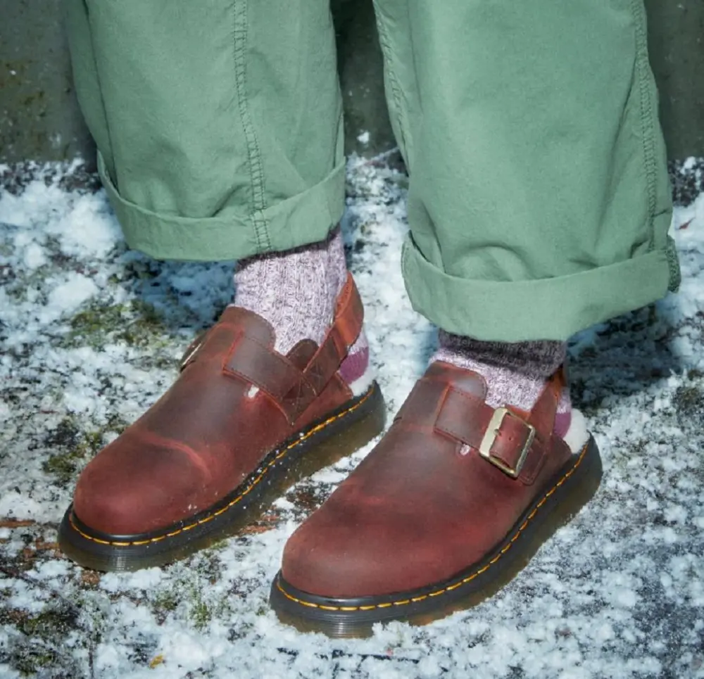 Giày Dr.Martens Jorge II Faux Fur Lined Slingback Mules in Warm Tan 31060362 - Ảnh 7