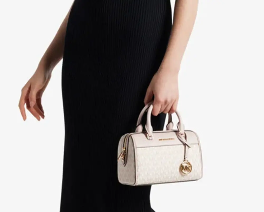 Alternative view of Túi Michael Kors Jet Set Travel Extra-Small Metallic Signature Crossbody Bag 'OPTWHT' 35H3GTFC0V-124