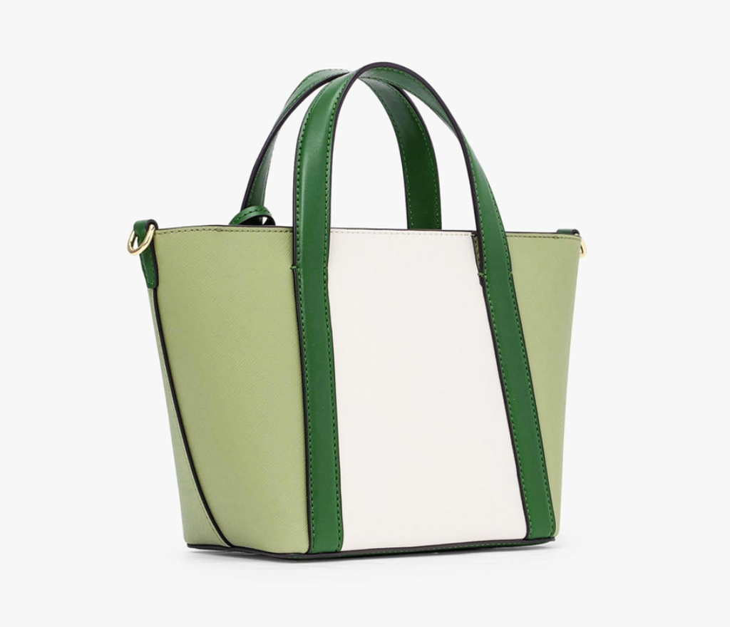 Túi Michael Kros Pratt Small Color-Block Tote Bag 'Green Multi' 35S4G3FM1I-FERN-GREEN-MULTI - Ảnh 2