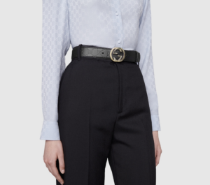 Alternative view of Thắt Lưng Gucci Signature Leather Belt ‘Black’ 370543CWC1G1000