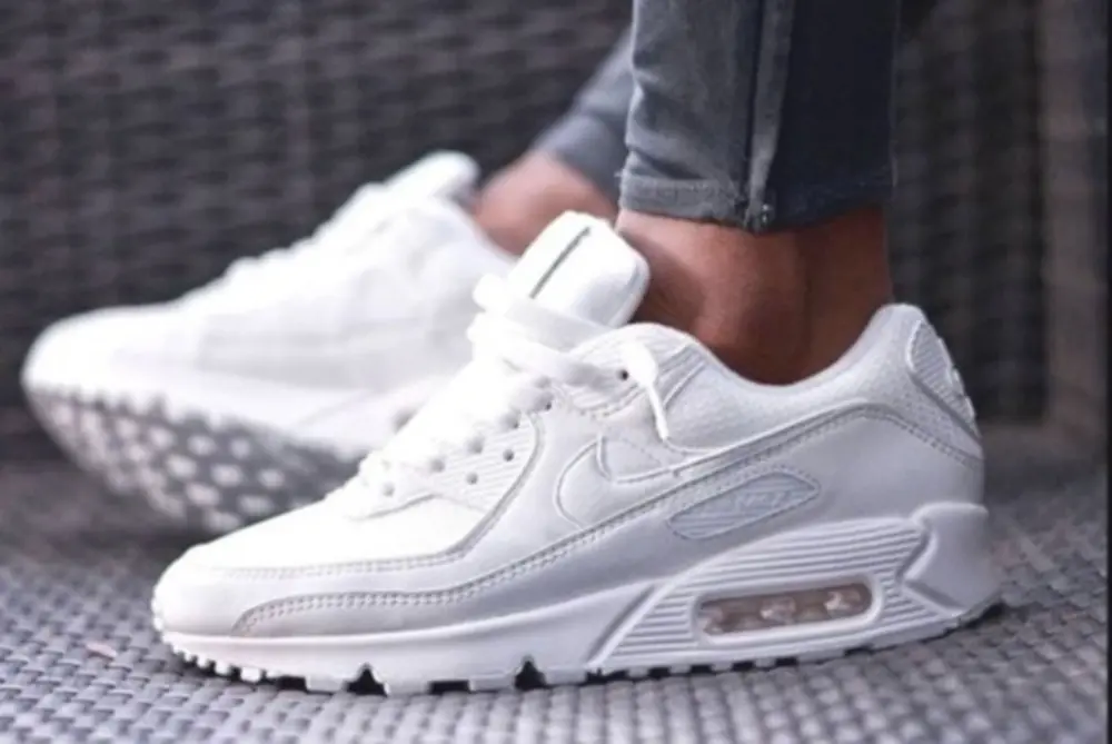 Giày Nike Air Max 90 ‘Triple White’ DH8010-100 - Ảnh 5