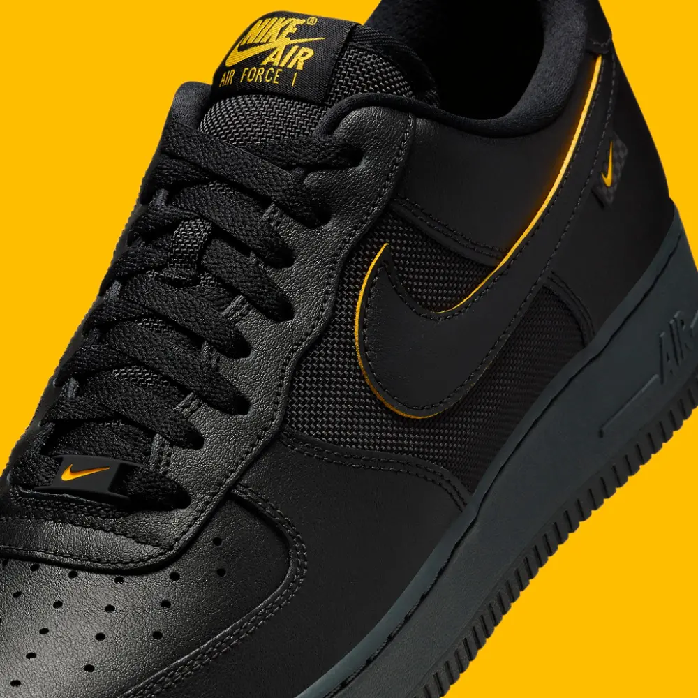 Giày Nike Air Force 1 '07 "Black & University Gold" FZ4617-001 - Ảnh 5