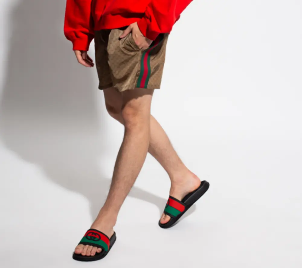 Dép Gucci Slide ‘Interlocking G – Black Red Green’ 655265-JFA00-8815 - Ảnh 3