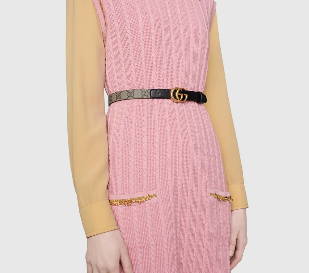 Alternative view of Thắt Lưng Gucci GG Mamon Thin Belt 409417-92TLC-9769