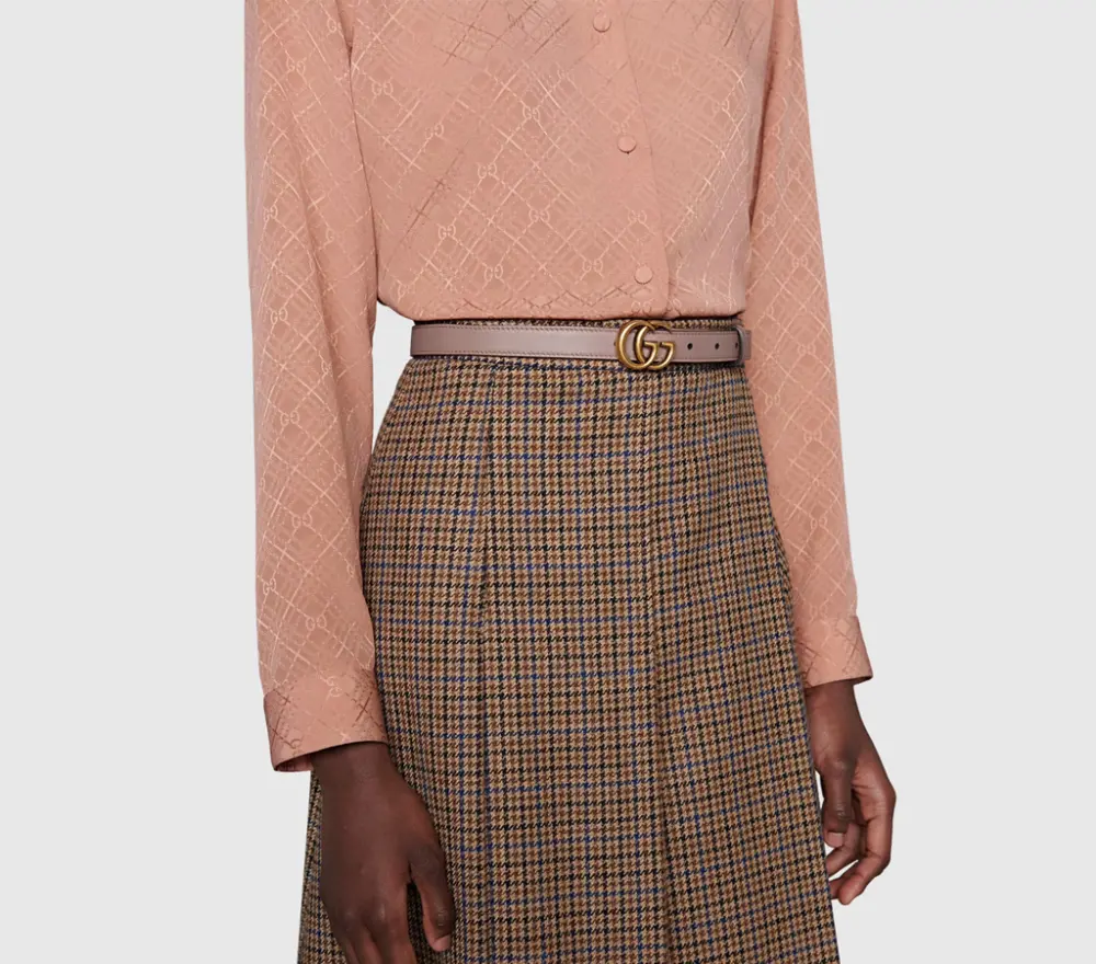 Alternative view of Thắt Lưng Gucci Women’s Marmont Double G Buckle Belt 409417-AP00T-5729