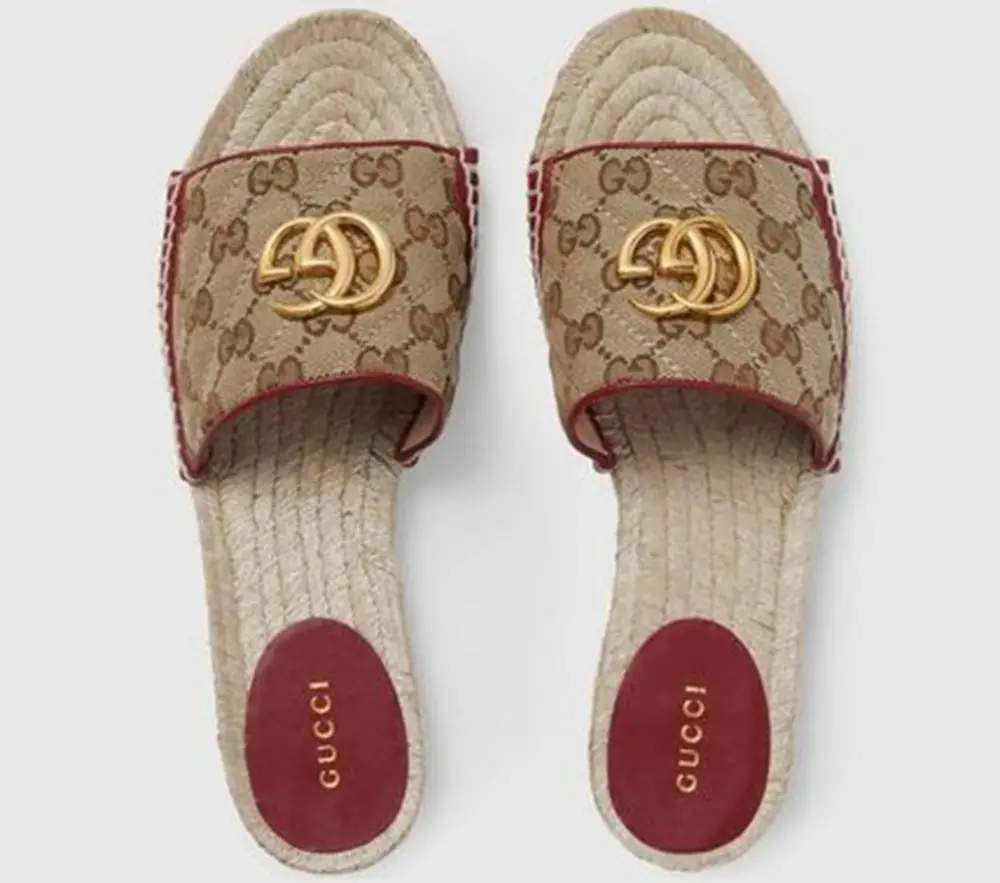 Alternative view of Dép Gucci Wmns GG Logo Canvas Sandals 620120-KQWM0-9761