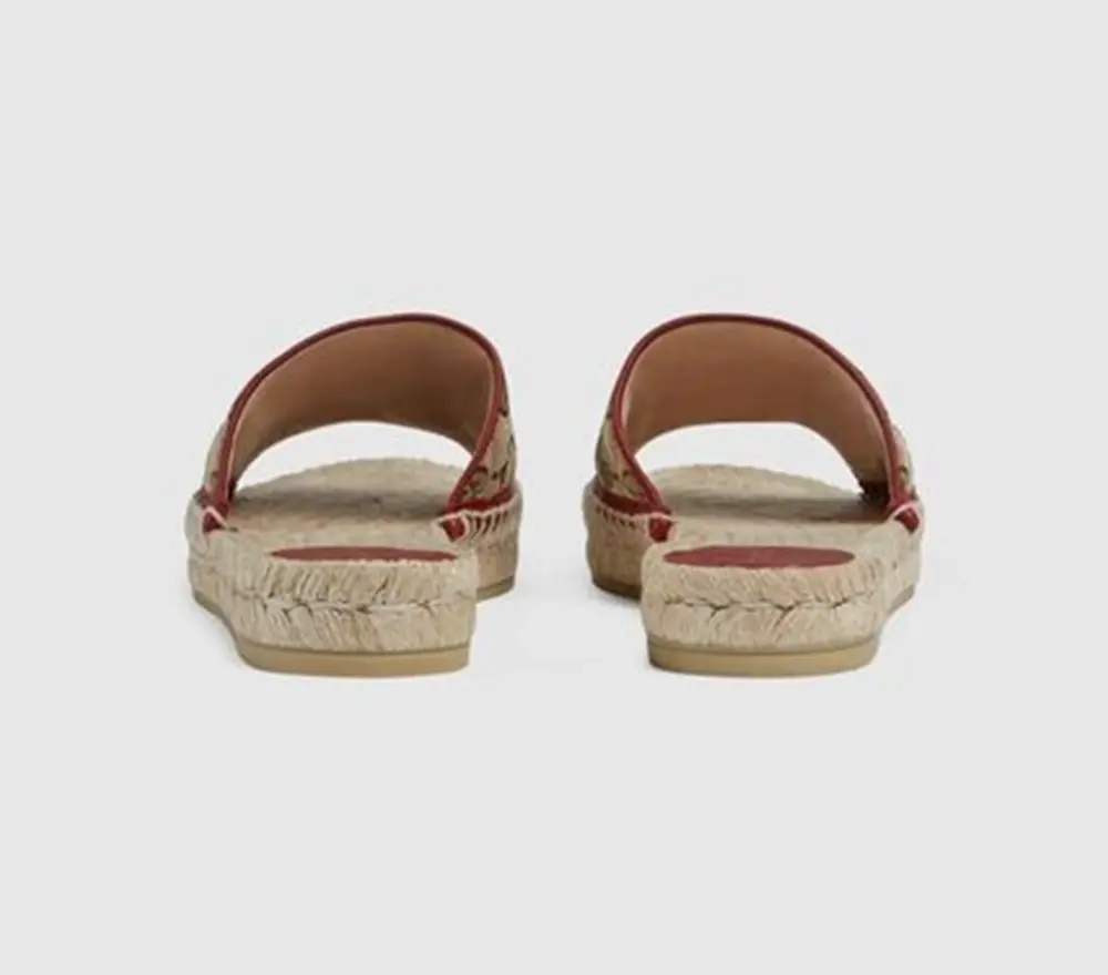 Dép Gucci Wmns GG Logo Canvas Sandals 620120-KQWM0-9761 - Ảnh 4