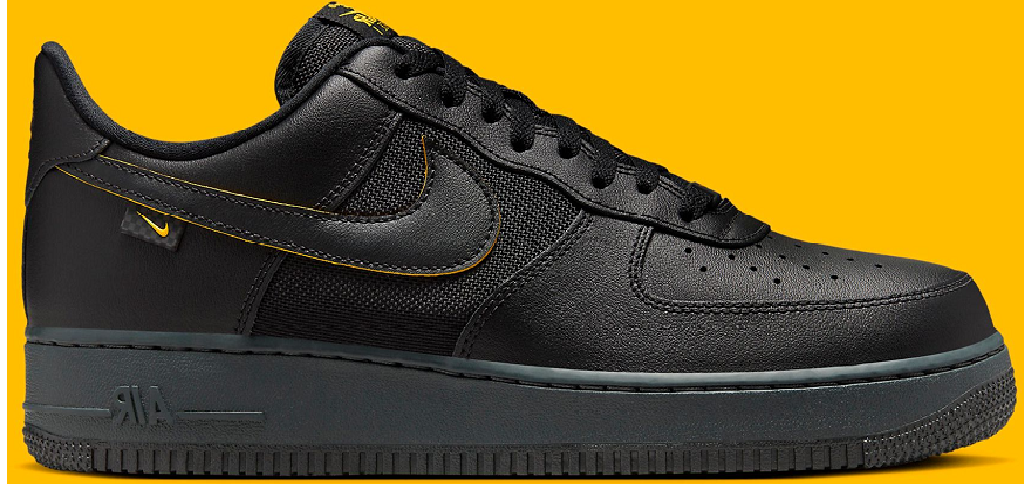 Giày Nike Air Force 1 '07 "Black & University Gold" FZ4617-001 - Ảnh 7