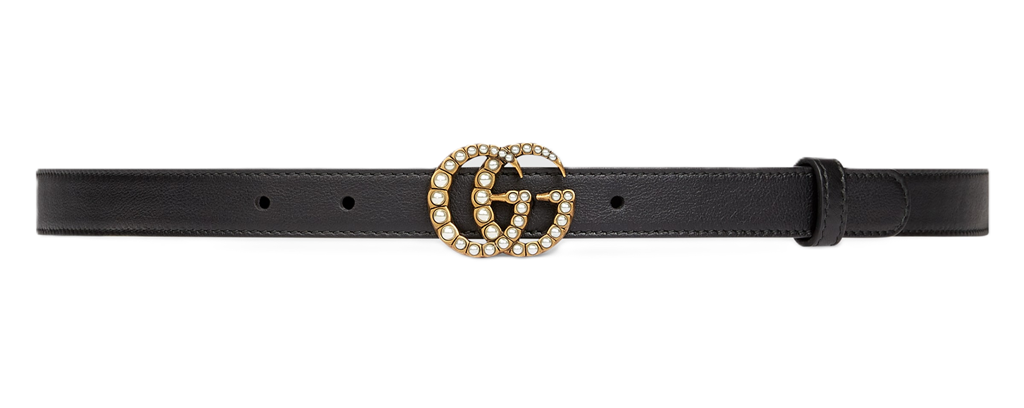 Thắt Lưng Gucci Women Pearl Double G Buckle Belt 476342-AP0WT-8681