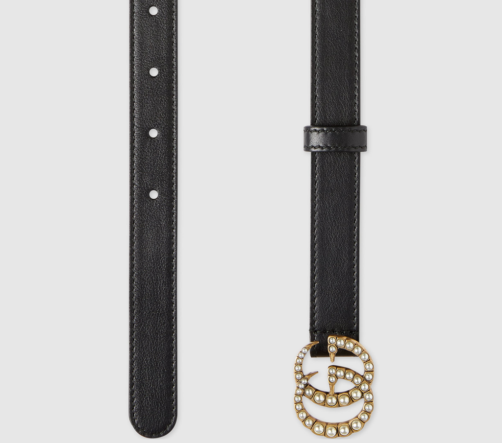 Thắt Lưng Gucci Women Pearl Double G Buckle Belt 476342-AP0WT-8681 - Ảnh 3