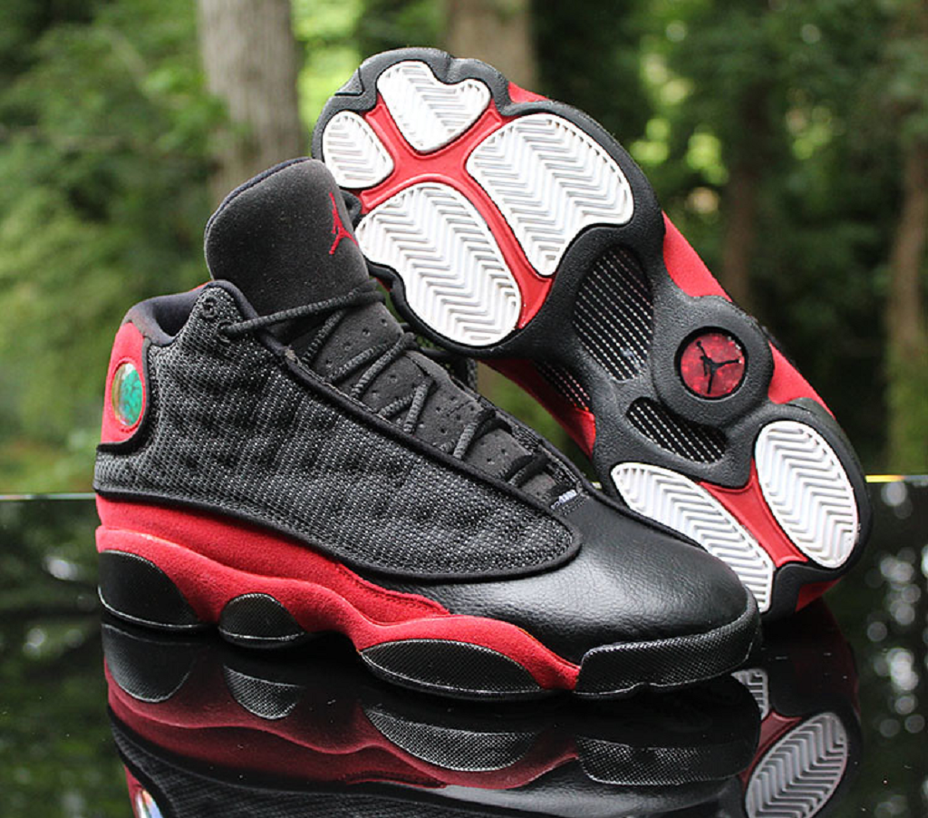 Giày Nike Air Jordan 13 Retro GS 'Bred' 2017 Black-Red 414574-004 - Ảnh 5