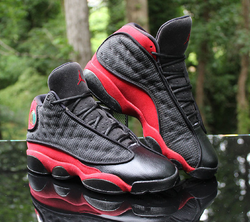 Giày Nike Air Jordan 13 Retro GS 'Bred' 2017 Black-Red 414574-004 - Ảnh 4