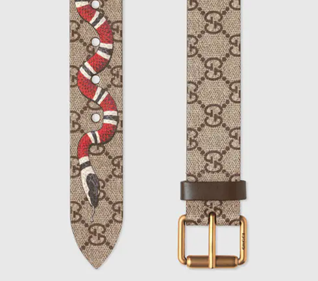 Thắt Lưng Gucci Snake Print Supreme ‘Brown’ 434520-K5O1T-8692 - Ảnh 3