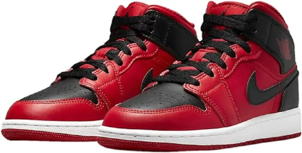 Alternative view of Giày Air Jordan 1 Mid GS 'Reverse Bred' 554725-660