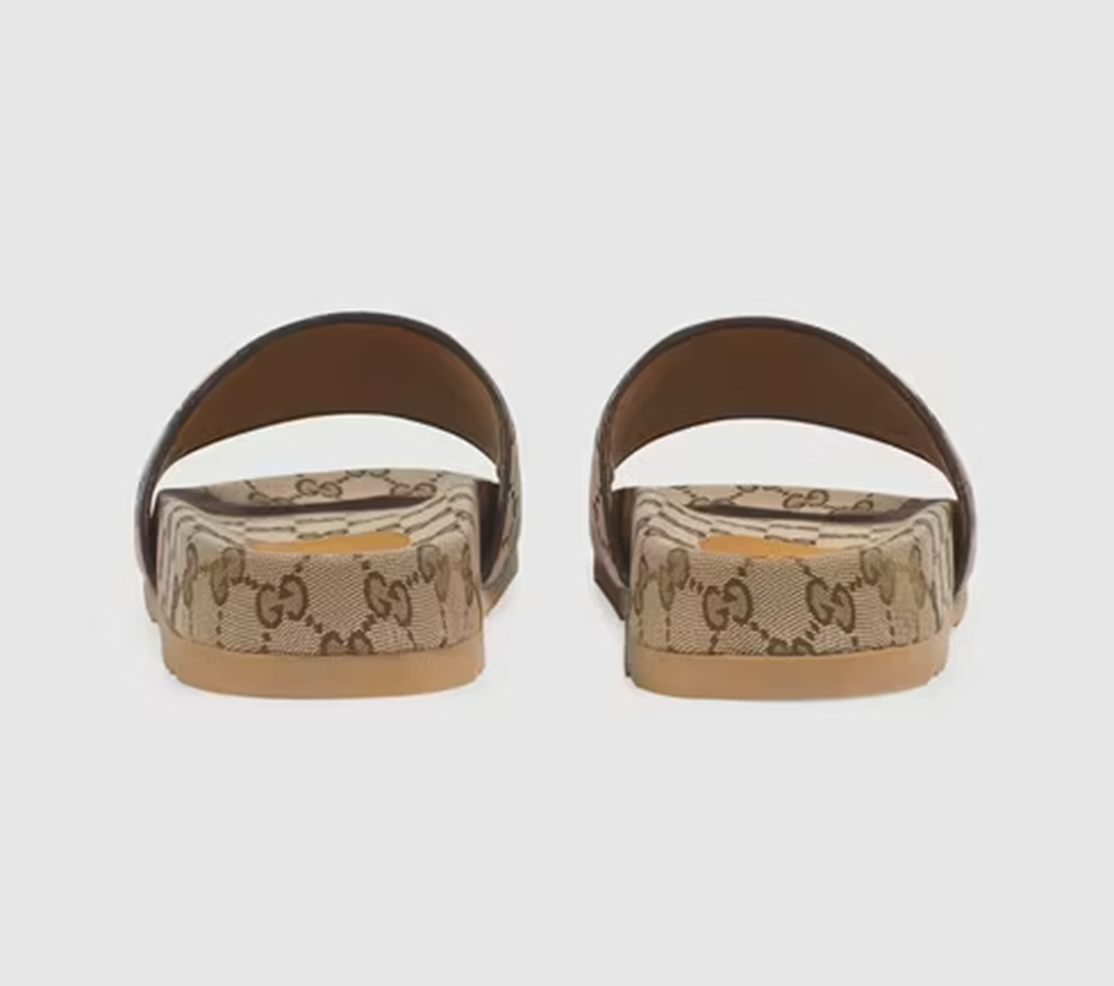 Dép Gucci Beige & Brown-GG Canvas Slides 624695-H6320-9763 - Ảnh 3