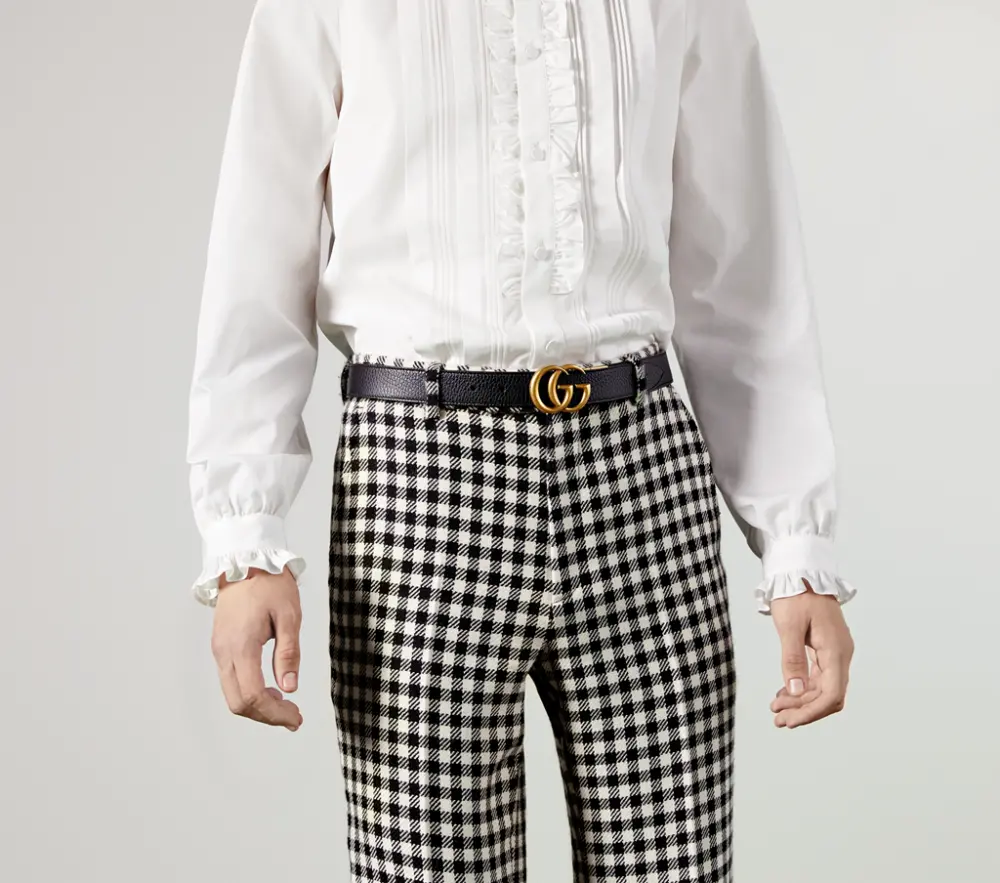 Alternative view of Thắt Lưng Gucci Reversible Thin Belt With Double G Buckle 643847-CAO2T-1062