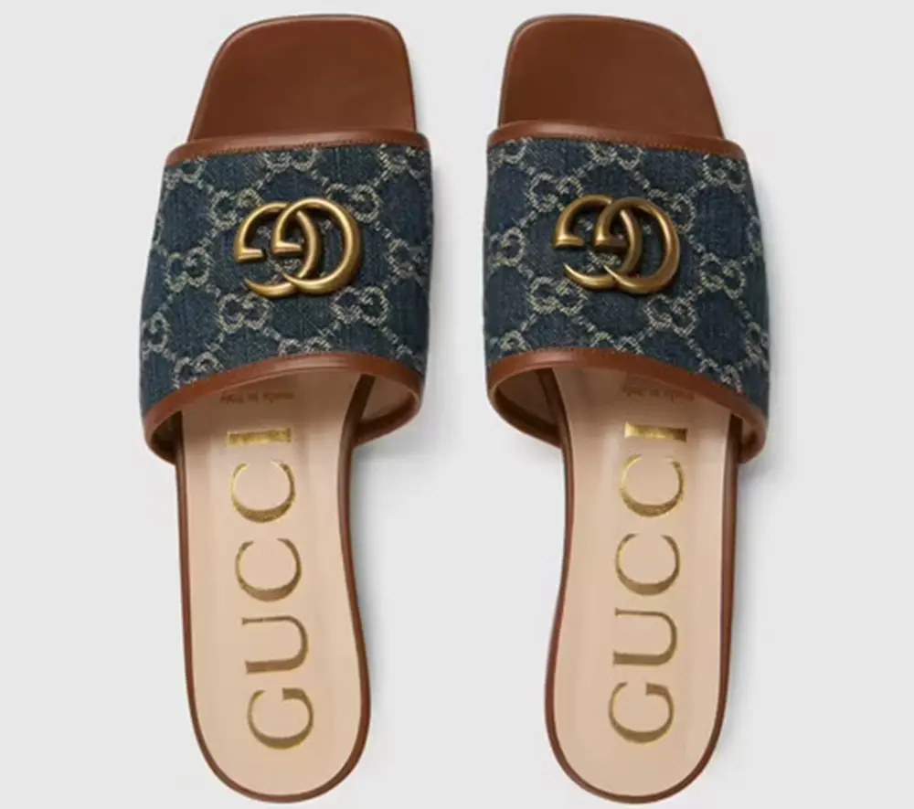 Alternative view of Dép Gucci Wmns Double G Pumps Sandals Blue 647630-2KQ50-4462