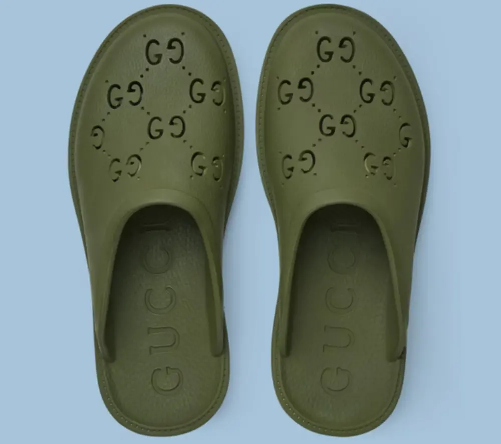 Alternative view of Dép Gucci Men’s GG Slip-on Sandal ‘Dark Green’ 655517-JFB00-3300