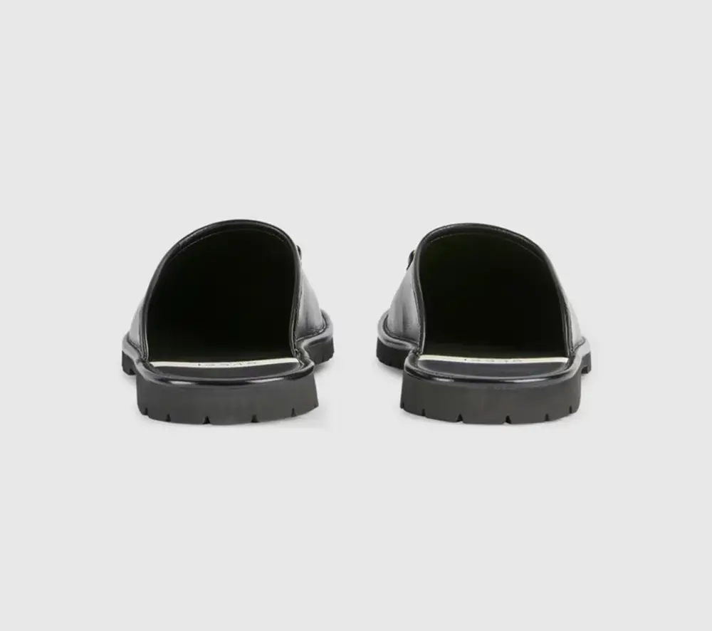 Giày Gucci Slipper With Horsebit Leather 'Black' 657954-0G0V0-1000 - Ảnh 4