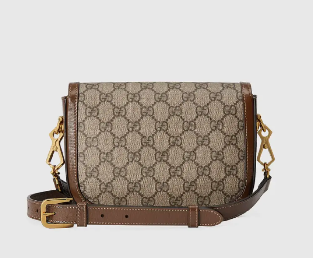 Túi Gucci Horsebit 1955 Mini GG Supreme Canvas 658574-HUHHG-8565 - Ảnh 5
