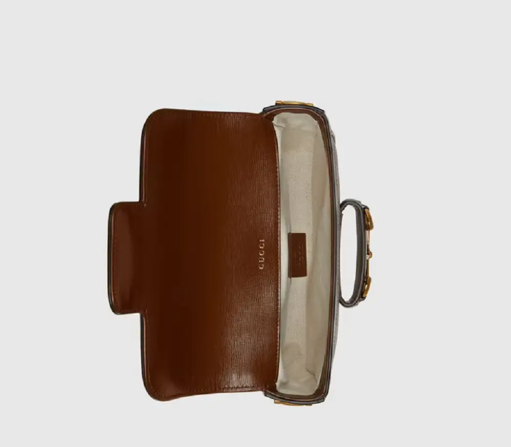 Túi Gucci Horsebit 1955 Mini GG Supreme Canvas 658574-HUHHG-8565 - Ảnh 4