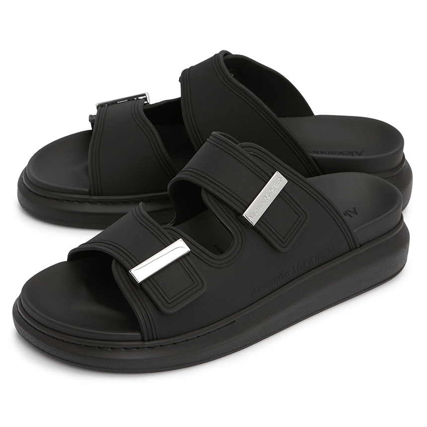 Dép Alexander Mcqueen Hybrid Slide ‘Black’ 663563-W4Q51-1081 - Ảnh 4