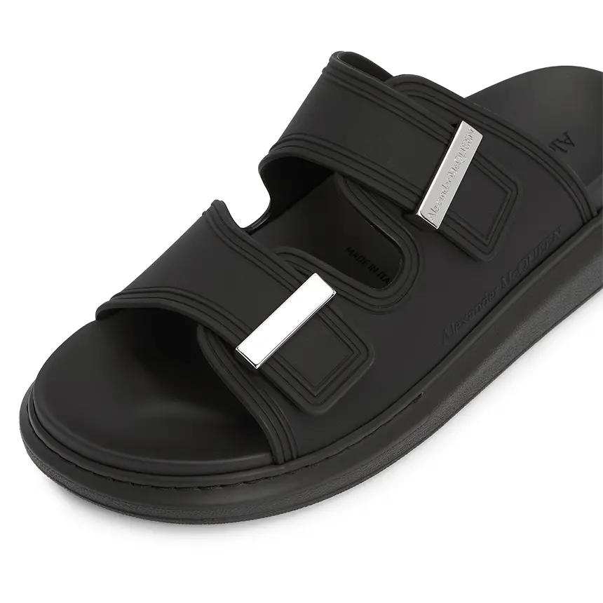 Alternative view of Dép Alexander Mcqueen Hybrid Slide ‘Black’ 663563-W4Q51-1081