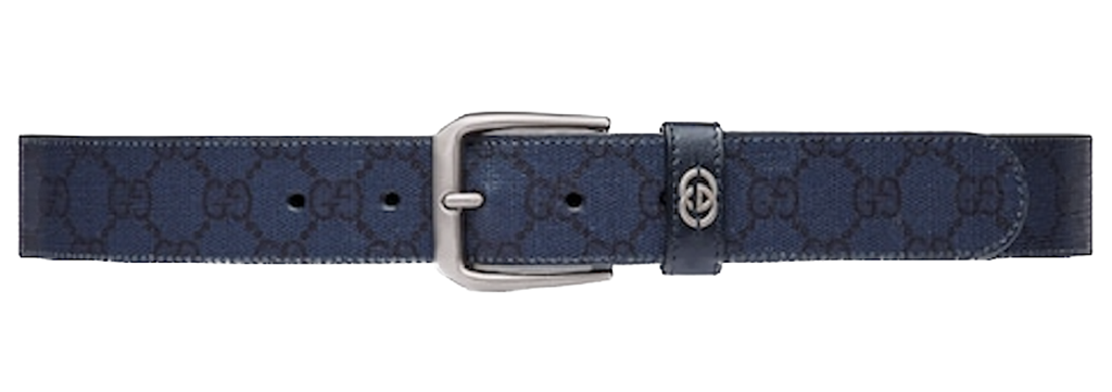 Thắt Lưng Gucci Belt With Interlocking G Detail ‘Dark Blue’ 673921-FABY3-8442