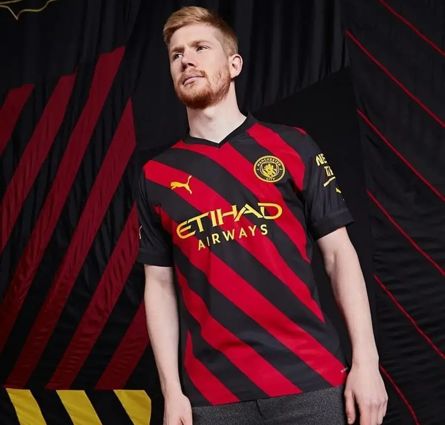 Áo Puma Manchester City Away 22/23 Replica Jersey 'Tango Red' 765722-02 - Ảnh 5