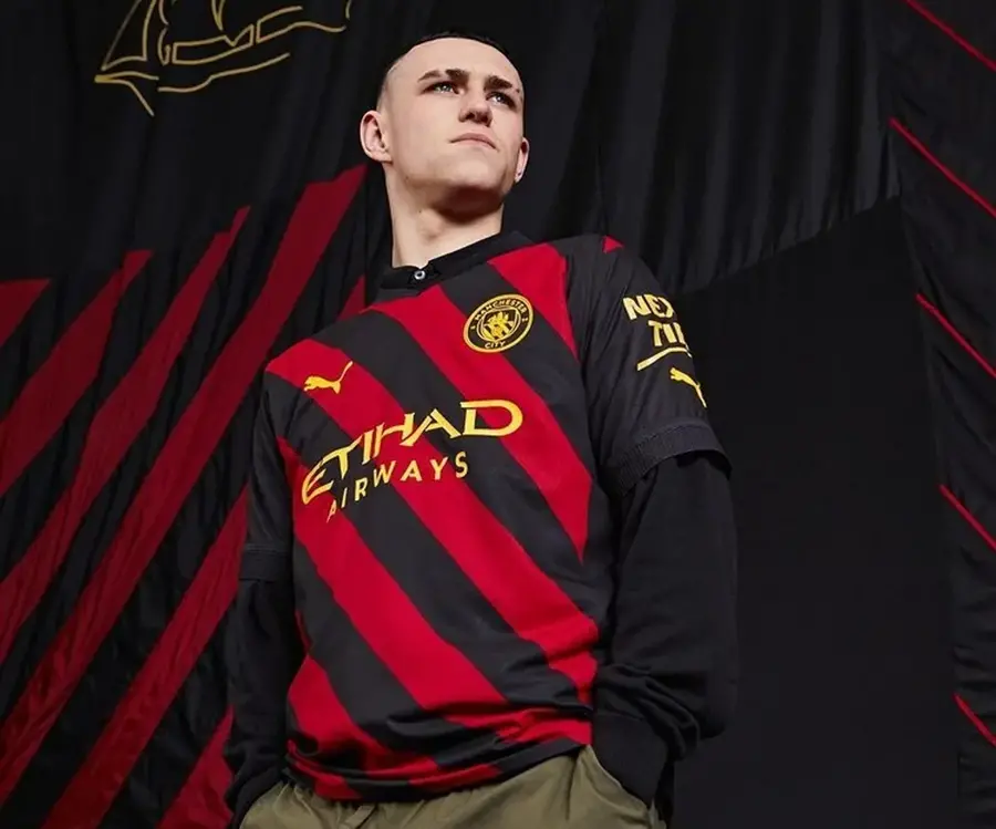 Áo Puma Manchester City Away 22/23 Replica Jersey 'Tango Red' 765722-02 - Ảnh 4