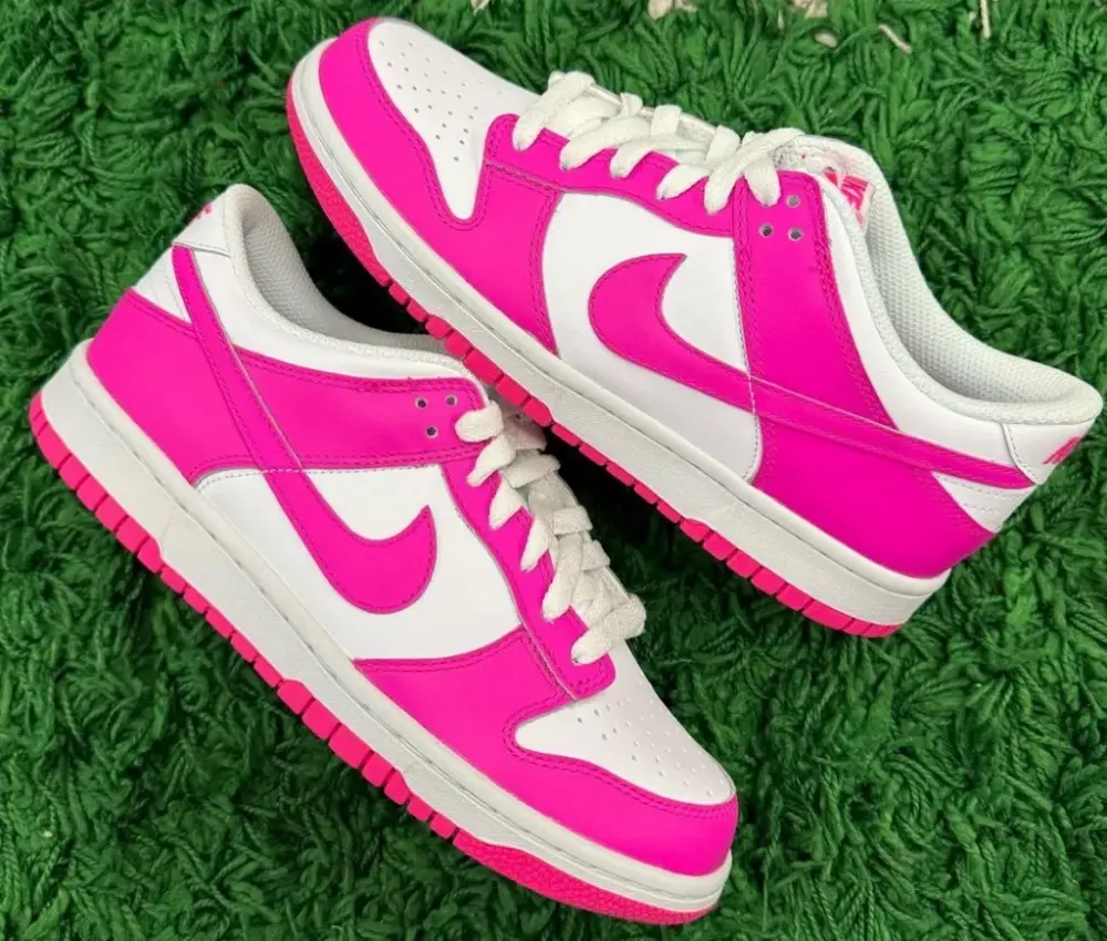 Giày Nike Dunk Low GS 'Laser Fuchsia' FB9109-102 - Ảnh 5