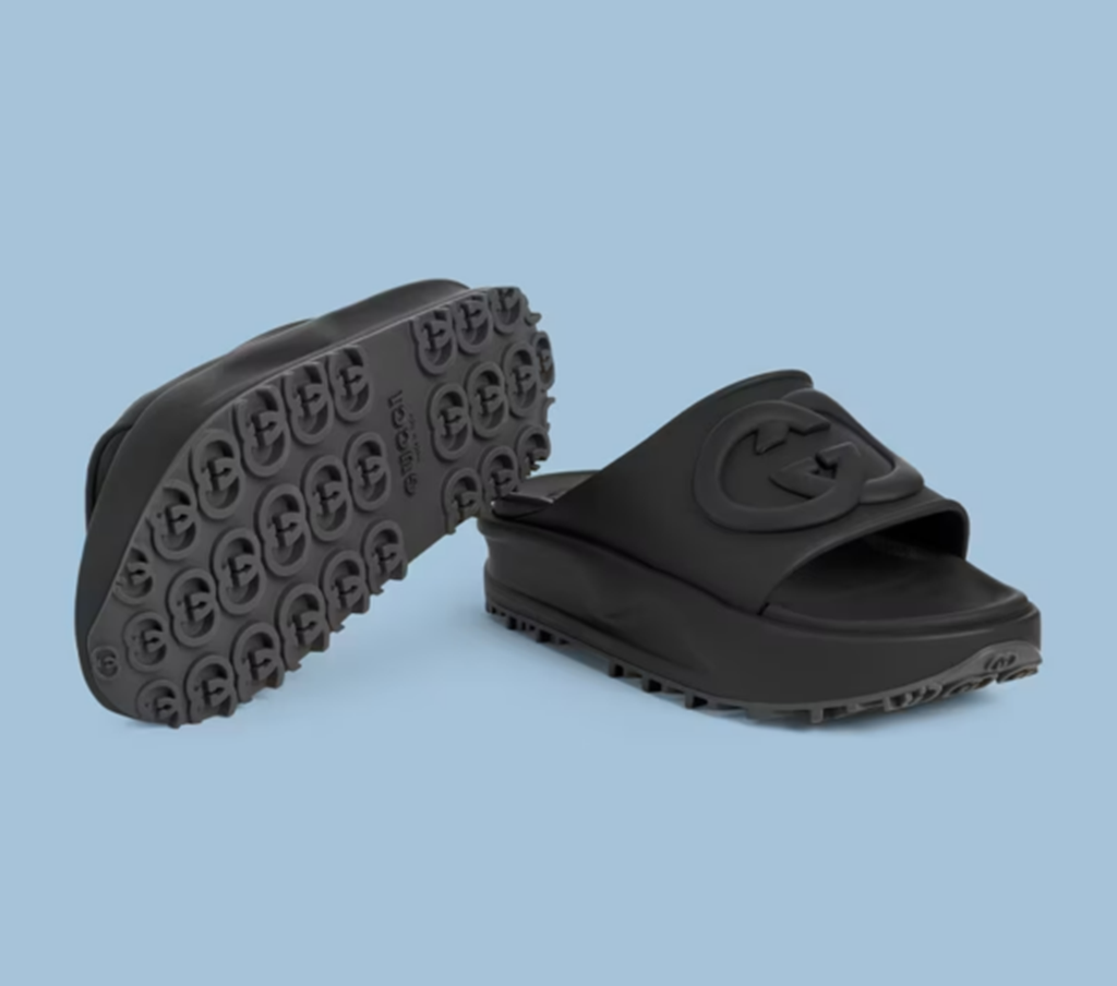 Dép Gucci Interlocking G Slide Sandal ‘Black’ 692380-JF000-1000 - Ảnh 4