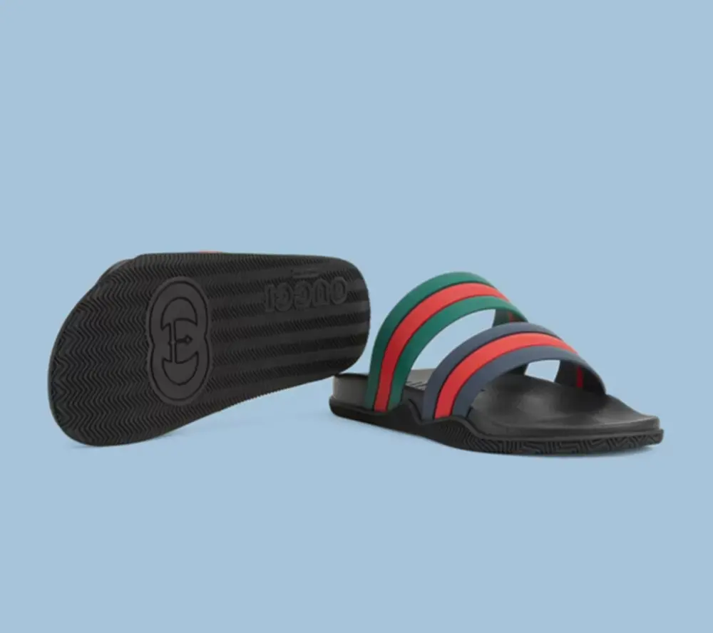 Alternative view of Dép Gucci Men’s Web Slide Sandal ‘Black’ 692381-J8710-8499