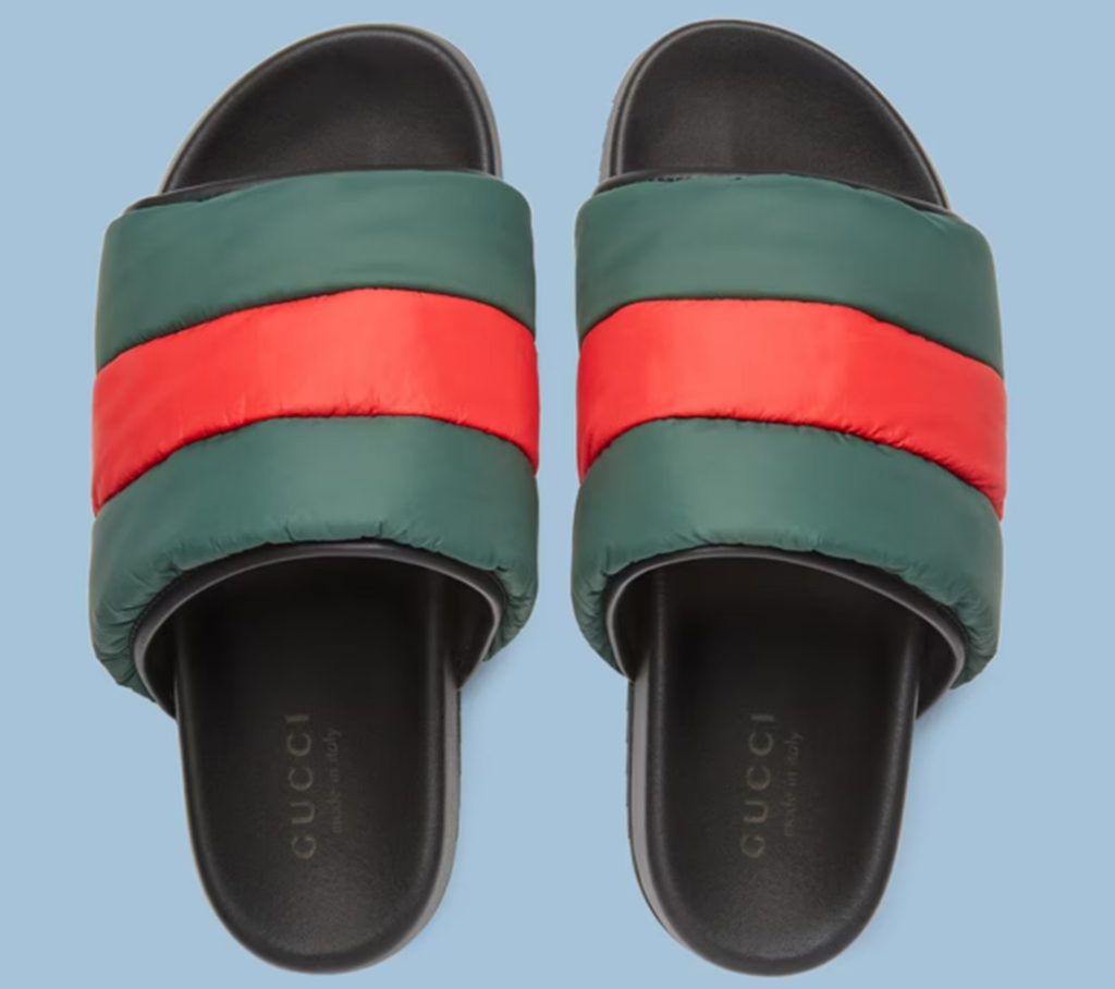 Dép Gucci Men’s Padded Web Slide Sandal ‘Black’ 692387-UFR30-3060 - Ảnh 4