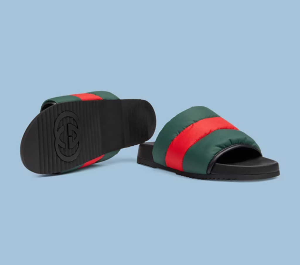 Dép Gucci Men’s Padded Web Slide Sandal ‘Black’ 692387-UFR30-3060 - Ảnh 2