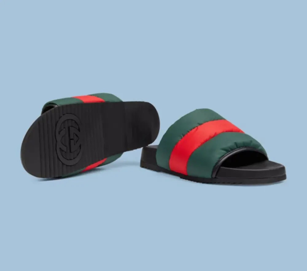 Alternative view of Dép Gucci Men’s Padded Web Slide Sandal ‘Black’ 692387-UFR30-3060