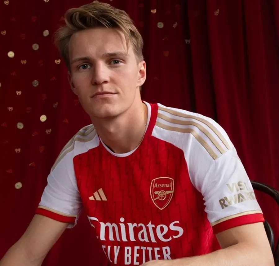 Alternative view of Áo Adidas Arsenal 23/24 Home Jersey 'Scarlet White' HR6929
