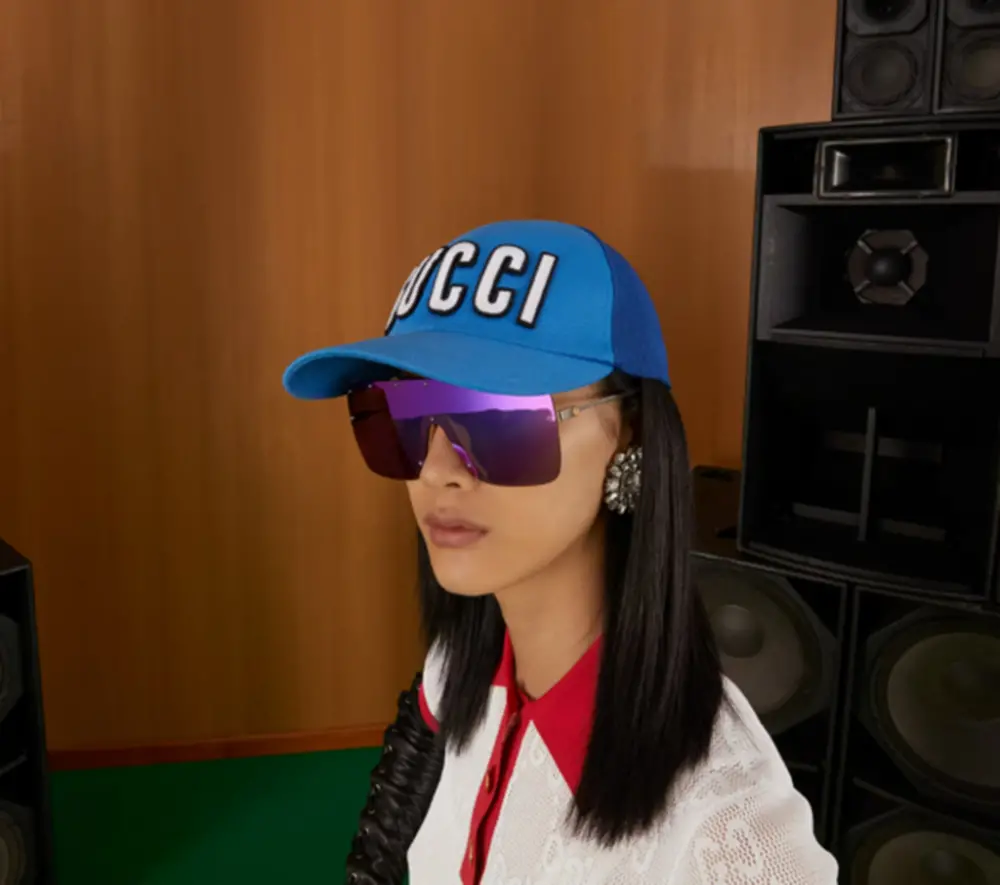 Alternative view of Mũ Gucci Baseball Hat With Patch ‘Blue’ 701324-4HAOY-4969