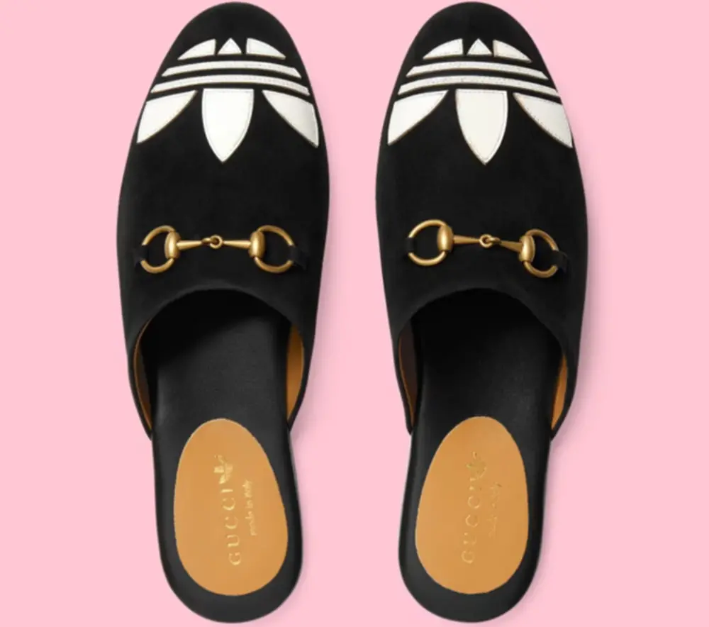 Dép Gucci x Adidas Women’s Trefoil ‘Black’ 702211-DE8X0-1060 - Ảnh 3