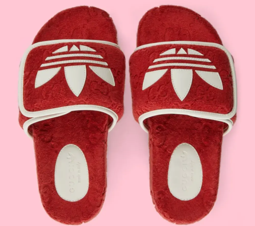 Dép Gucci x Adidas Women’s GG Platform ‘Red’ 702398-UU010-6560 - Ảnh 3