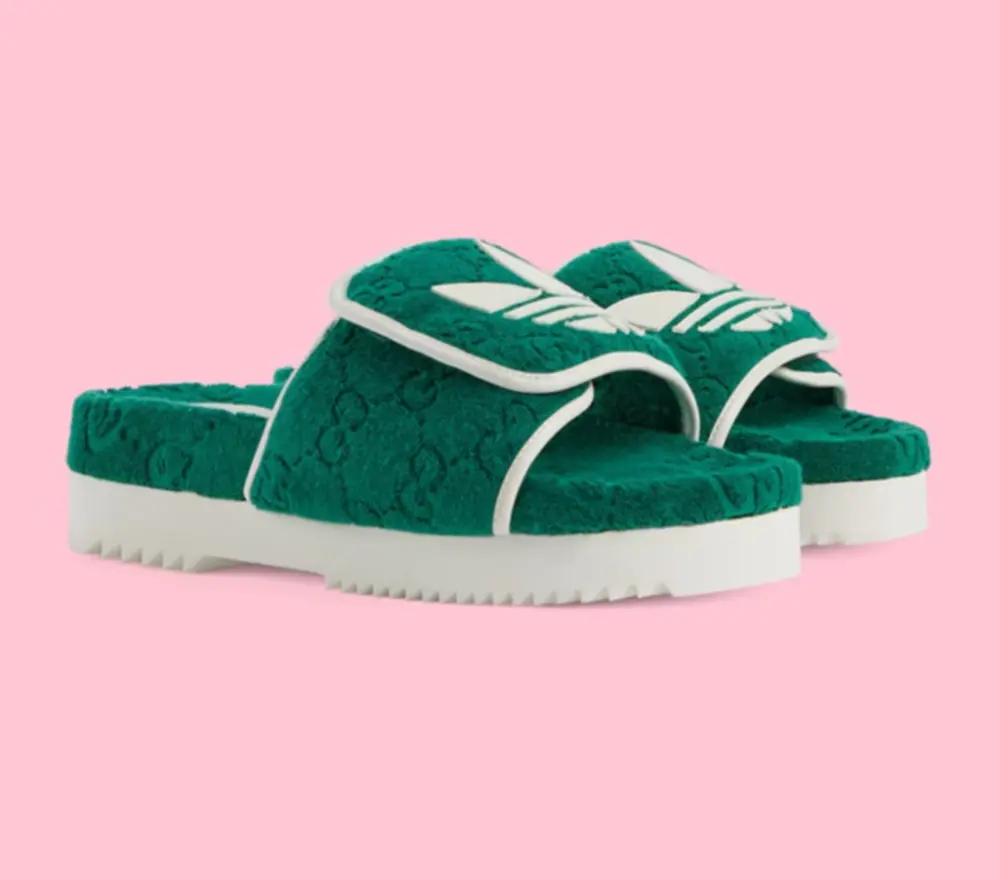 Alternative view of Dép Gucci x Adidas Men’s GG platform ‘Green’ 702412-UU010-3171