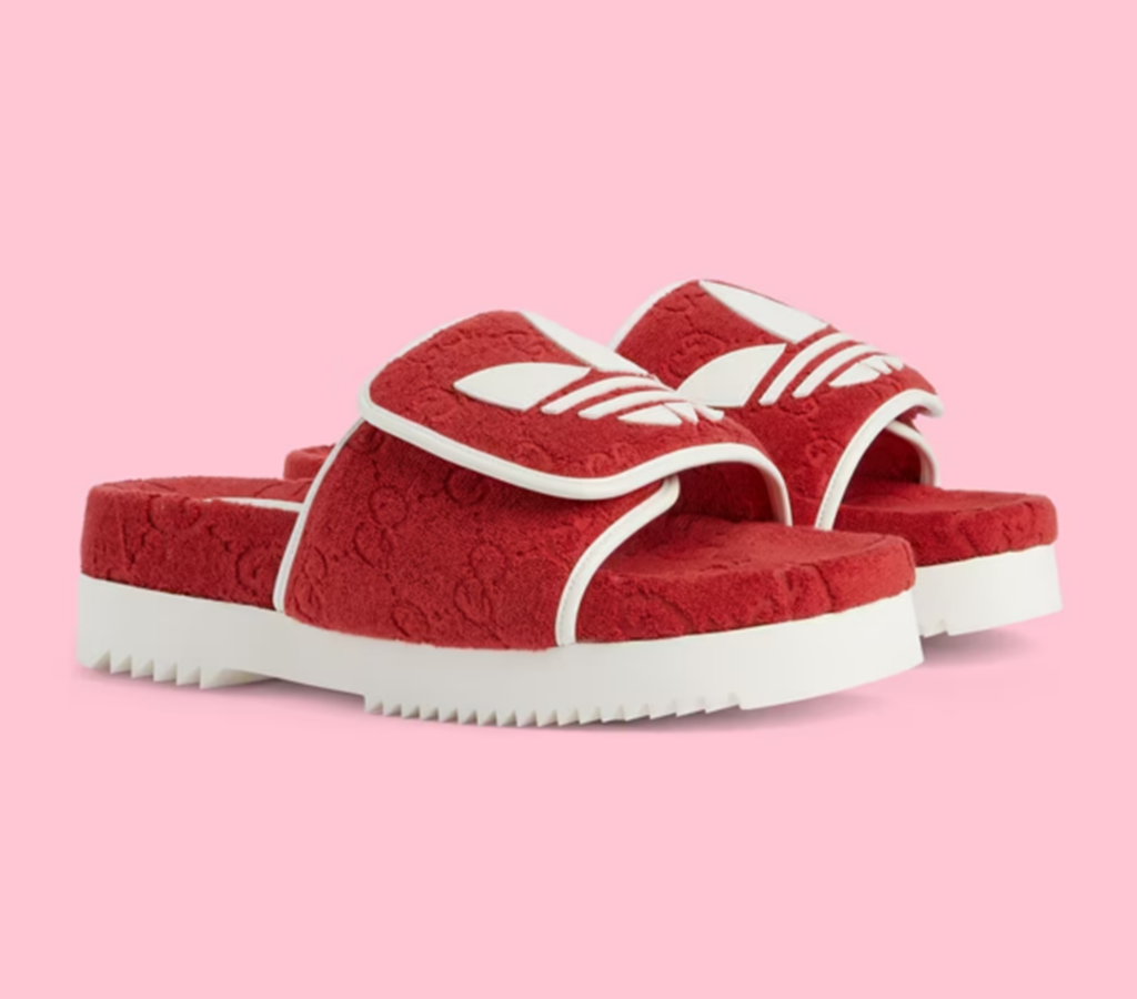 Dép Gucci x Adidas Men’s GG Platform ‘Red’ 702412-UU010-6560 - Ảnh 2