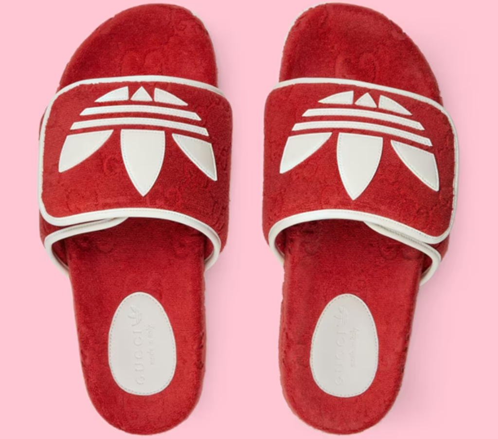 Dép Gucci x Adidas Men’s GG Platform ‘Red’ 702412-UU010-6560 - Ảnh 4