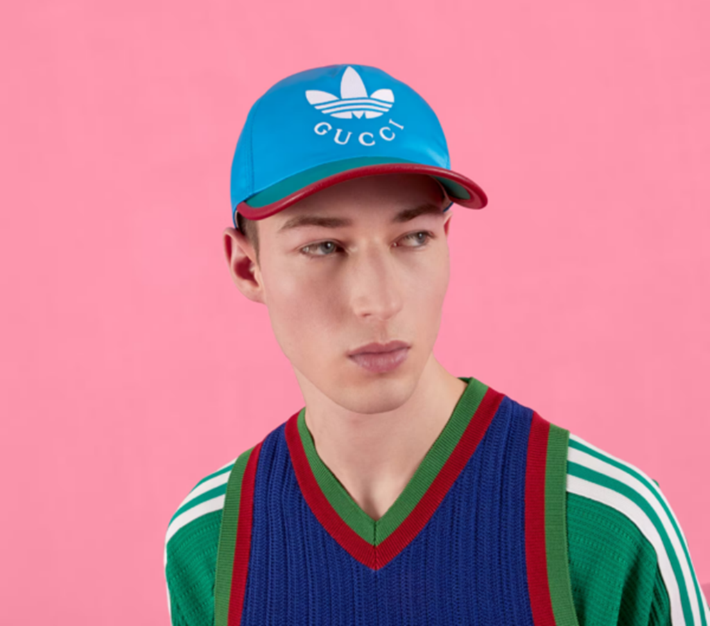 Mũ Gucci Adidas x Gucci Baseball ‘Blue Satin’ 703825-4HAQD-4967 - Ảnh 3