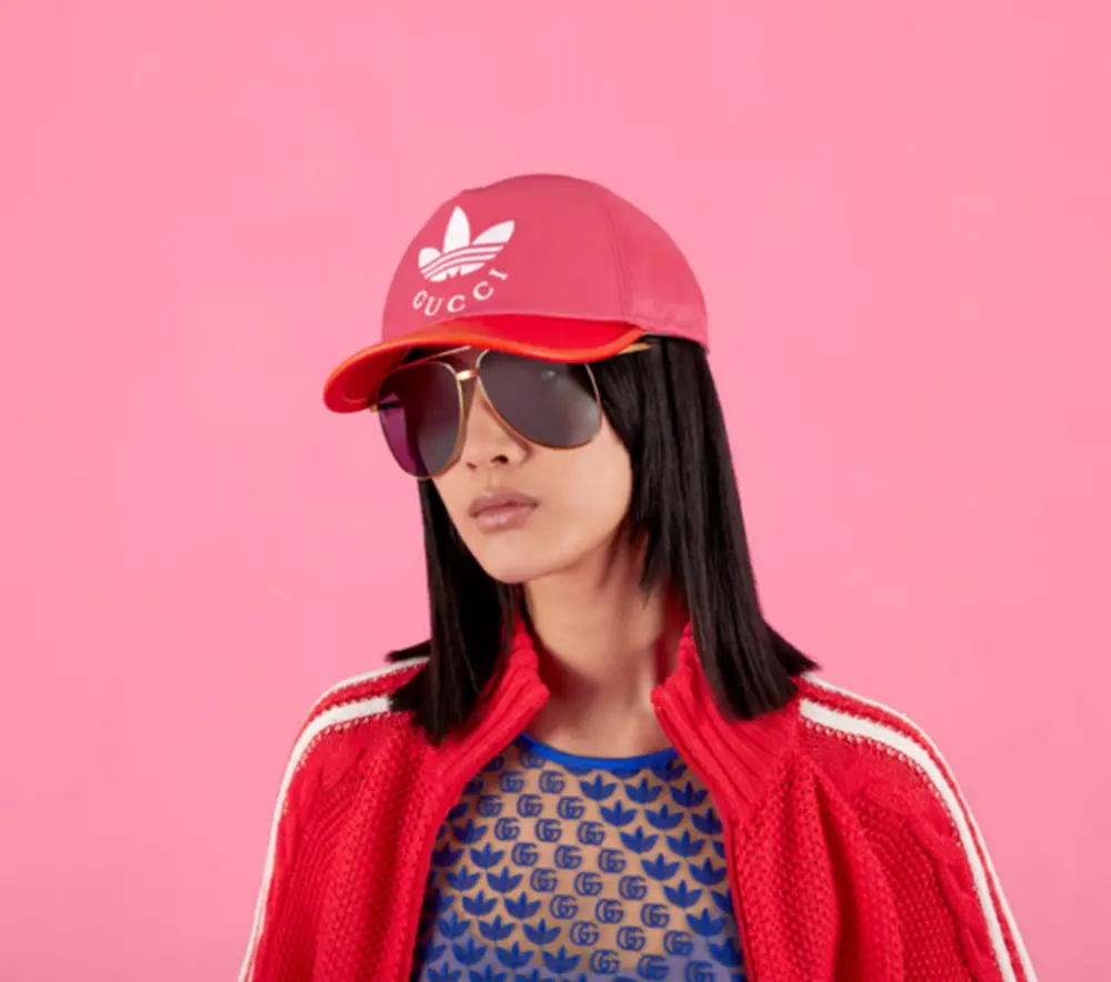 Alternative view of Mũ Gucci Adidas x Gucci Baseball ‘Pink Satin’ 703825-4HAQD-5674