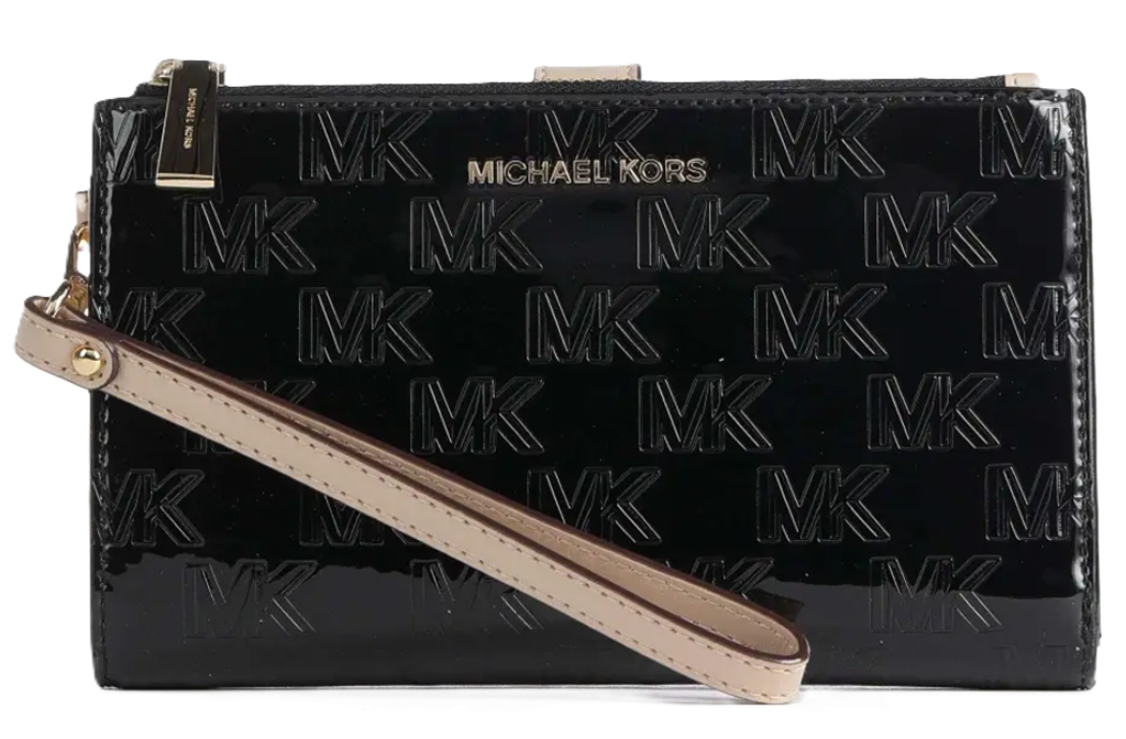 Túi Michael Kros Jet Set Wallet Polyurethane 'Black' 32H3GJ6W4O-BLACK