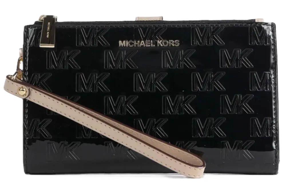 Túi Michael Kros Jet Set Wallet Polyurethane 'Black' 32H3GJ6W4O-BLACK