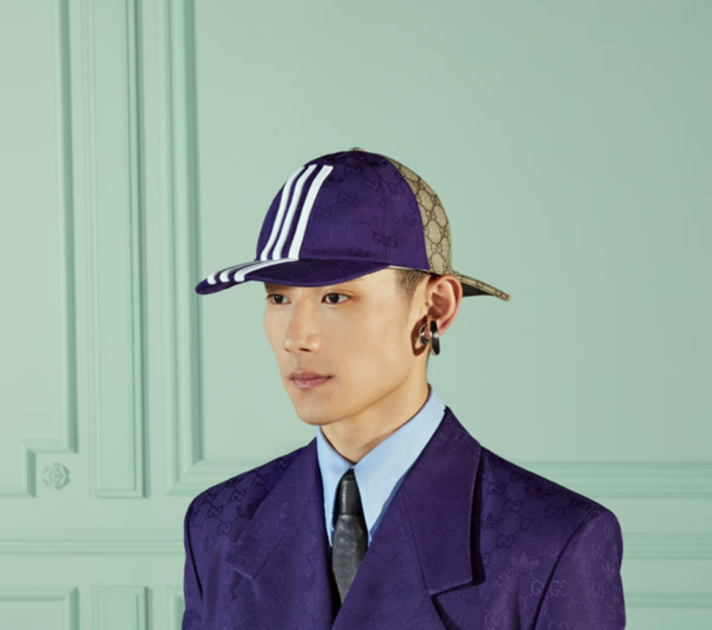 Mũ Gucci Adidas x Gucci Double Sided ‘Beige Purple’ 719406-4HAS4-9771 - Ảnh 2